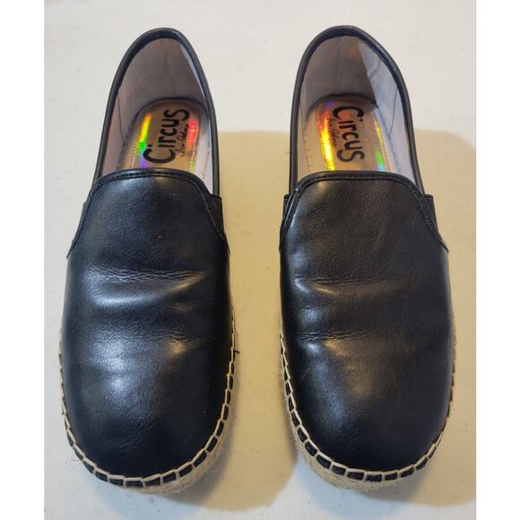 Sam Edelman Circus Women's Black Tan Camellia Platform Espadrilles Shoes Sz 9 - Picture 2 of 5